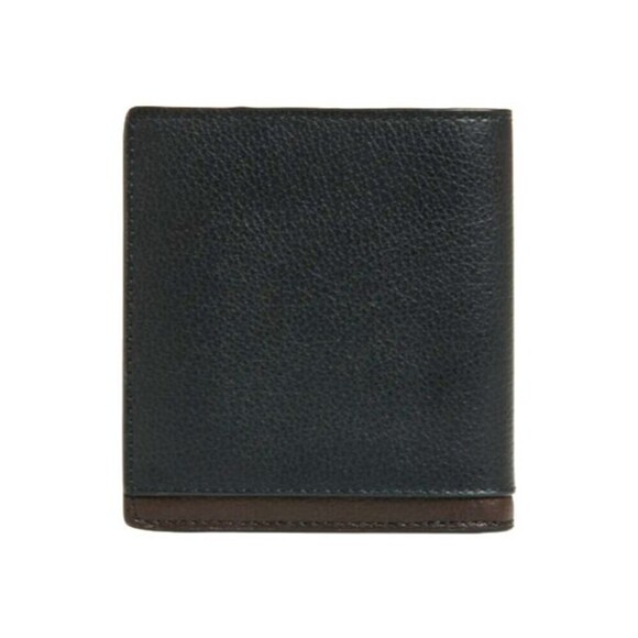 Cole Haan Leather Slim Billfold Wallet Brown Black Mens Classic Gift New in Box - Picture 3 of 7